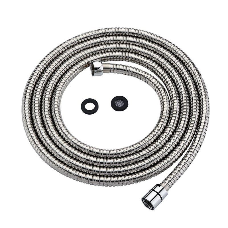 Purelux Shower Head Hose 118 Inches (3 Meters or approx. 10 Feet) Extra Long Handheld Showerhead Extension, Universal Replacement Made of Stainless Steel Polished Chrome - Image 1